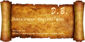 Danzinger Benjámin névjegykártya